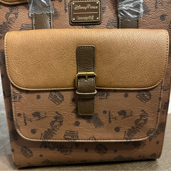 NWT Disney Parks Wilderness Lodge Brown Loungefly Backpack - Picture 3 of 9
